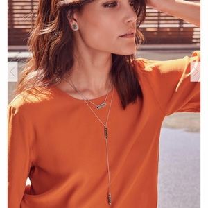 NWT Authentic Luxury Minimalist Kendra Scott Lilly Y necklace